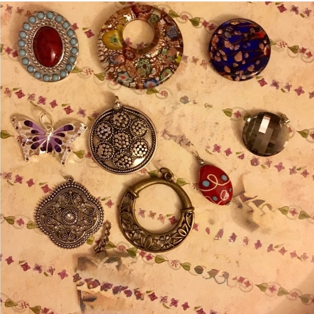 Multiple Necklace Pendants Avail! Polymer, Metal, Glass